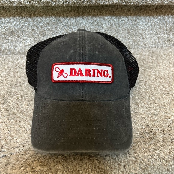 NWOT American Needle embroidered patch Bee Daring mesh trucker hat. Never worn. - Picture 1 of 7